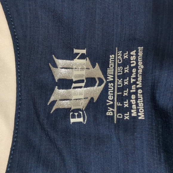 Eleven by Venus Williams Navy Athletic Shirt with Shelf Bra Women's Size XL - Picture 5 of 7